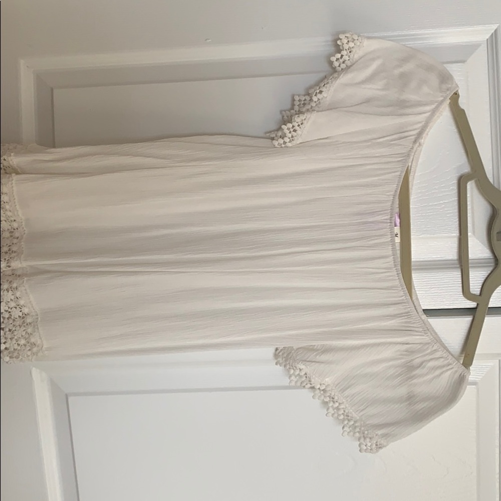 White off the shoulder top